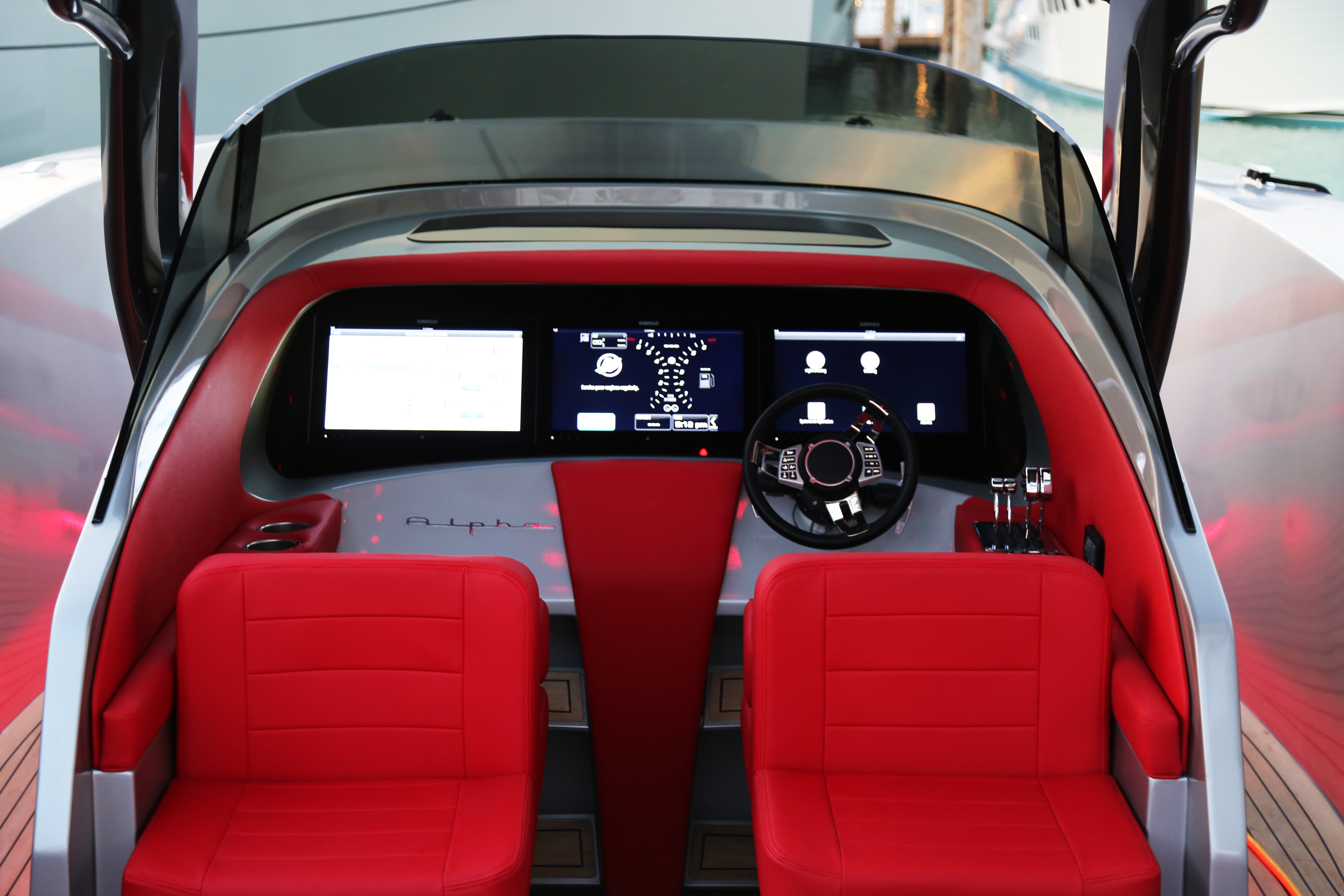 custom fabricated acrylic dash panel for SV Yachts.