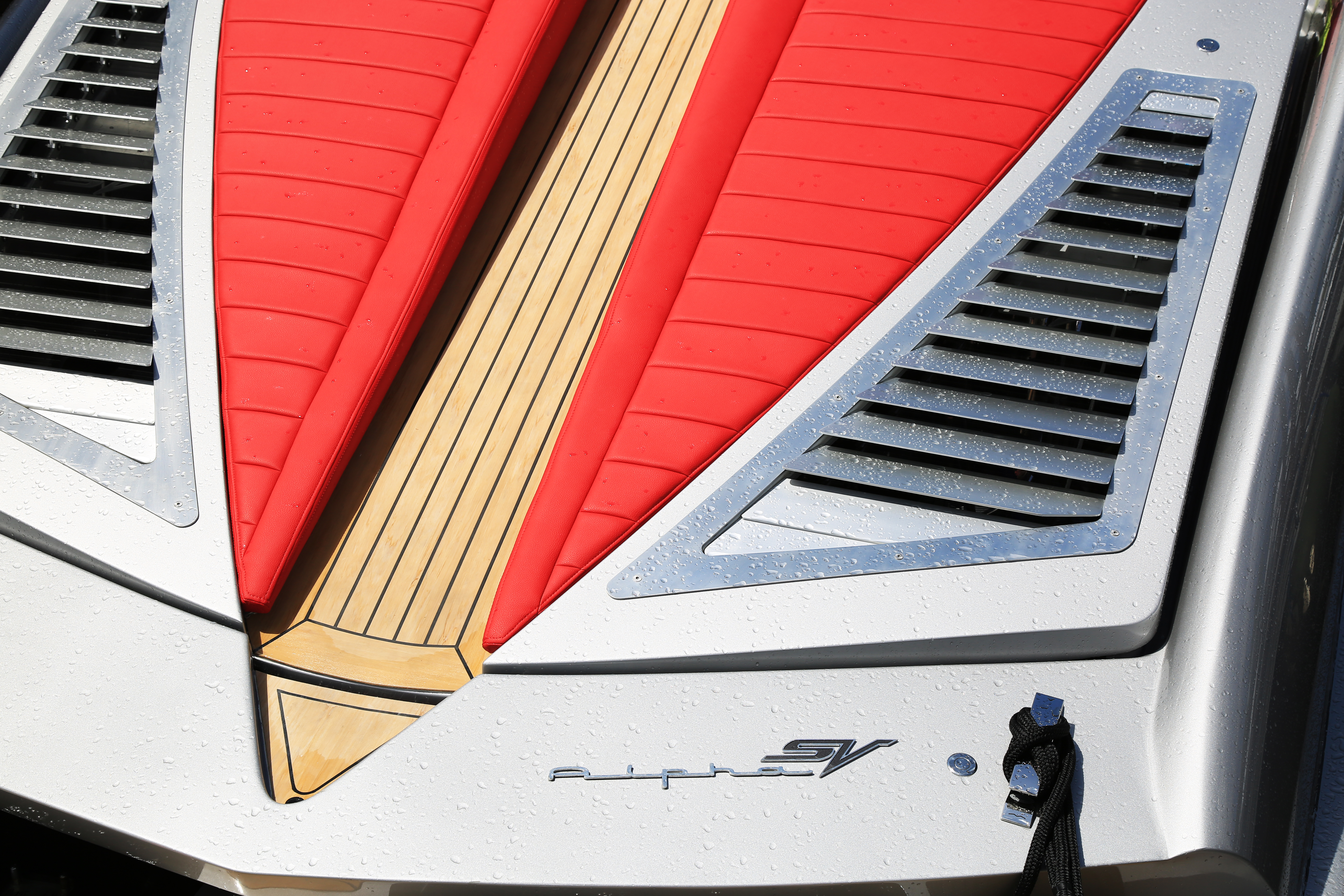 silver louvers on the Alpha SV Yachts