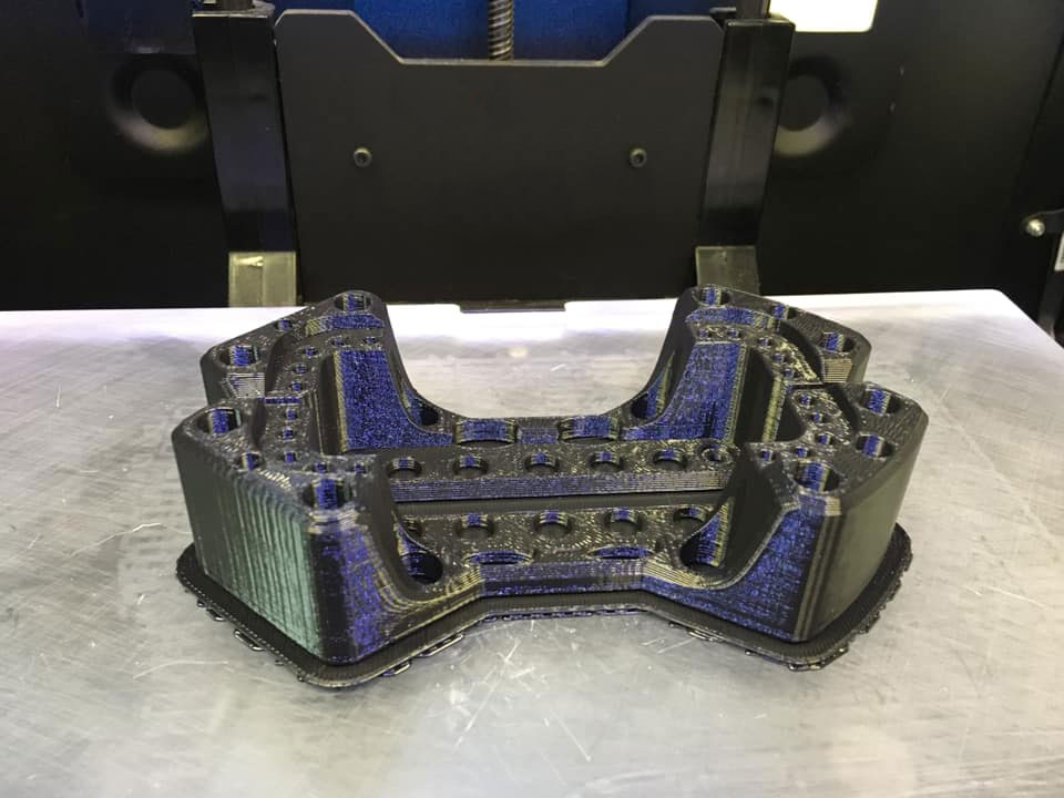 3D printed mold for drain grates on a boat.