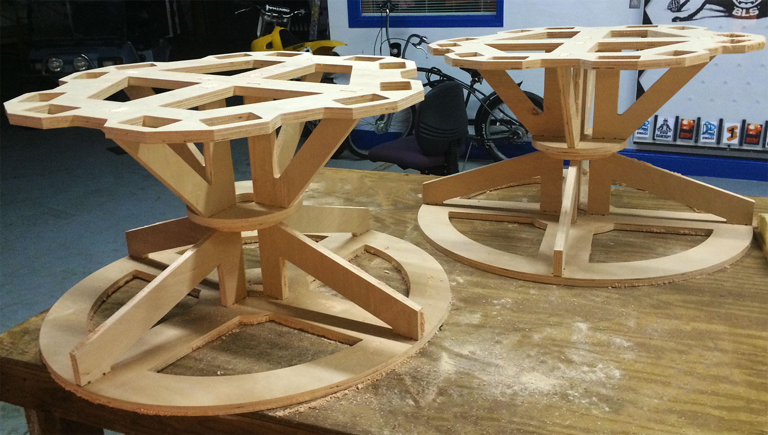 wooden playatech tables.