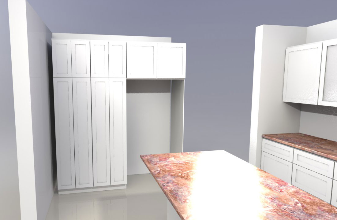 CAD renderings of custom kitchen